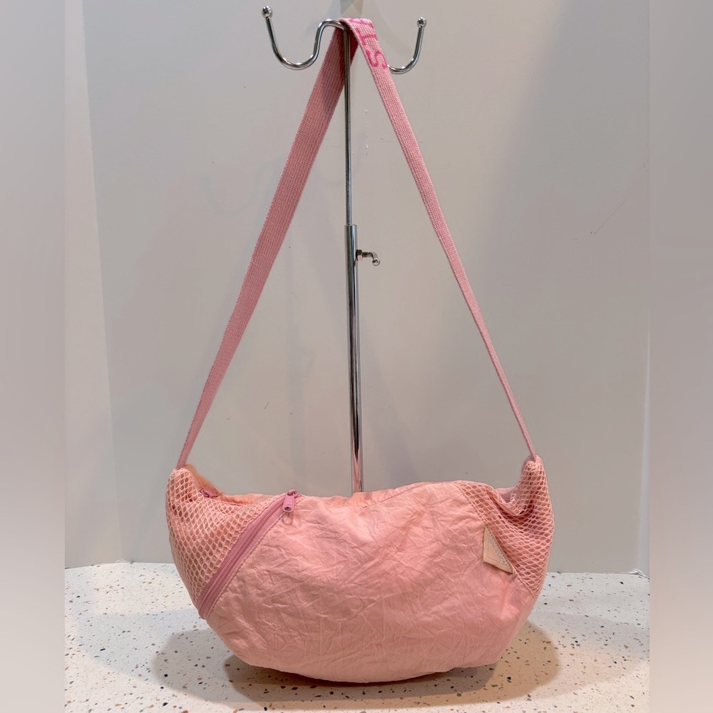 Vintage 1980s Space Sac Sling Shoulder Bag Pink Nylon‎ - Picture 3 of 16